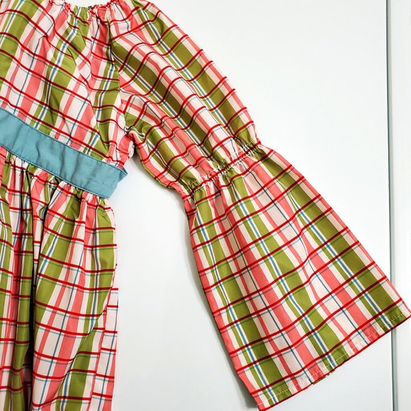 Matilda Jane Girl's Dress Plaid Bell Sleev… - Picture 8 of 9